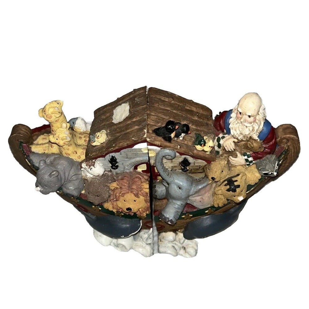 9x5 Noahs Ark Heavy Bookends Christmas Decorations